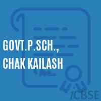 Govt.P.Sch., Chak Kailash Primary School Logo