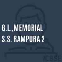 G.L.,Memorial S.S. Rampura 2 Primary School Logo