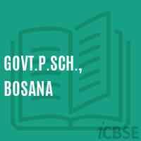 Govt.P.Sch., Bosana Primary School Logo