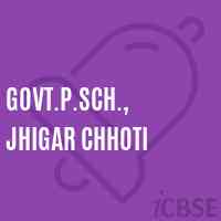 Govt.P.Sch., Jhigar Chhoti Primary School Logo