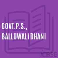 Govt.P.S., Balluwali Dhani Primary School Logo