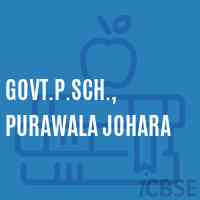 Govt.P.Sch., Purawala Johara Primary School Logo