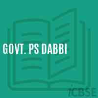 Govt. Ps Dabbi Primary School Logo