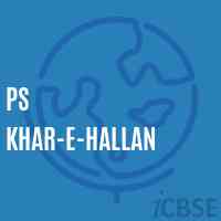 Ps Khar-E-Hallan Primary School Logo