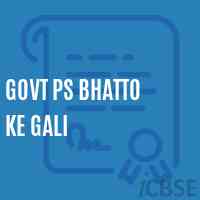 Govt Ps Bhatto Ke Gali Primary School Logo