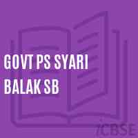 Govt Ps Syari Balak Sb Primary School Logo