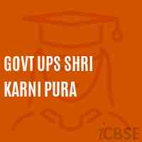 Govt Ups Shri Karni Pura Middle School Logo