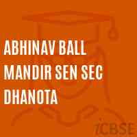 Abhinav Ball Mandir Sen Sec Dhanota Senior Secondary School Logo