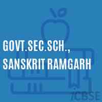 Govt.Sec.Sch., Sanskrit Ramgarh Secondary School Logo