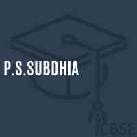 P.S.Subdhia Primary School Logo