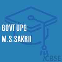 Govt Upg M.S.Sakrii Middle School Logo