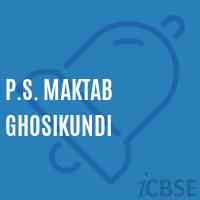 P.S. Maktab Ghosikundi Primary School Logo
