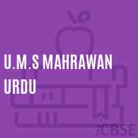 U.M.S Mahrawan Urdu Middle School Logo