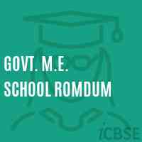 Govt. M.E. School Romdum Logo