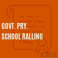 Govt. Pry. School Ralling Logo