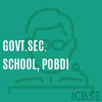 Govt.Sec. School, Pobdi Logo