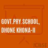 Govt.Pry.School, Dhone Khona-Ii Logo
