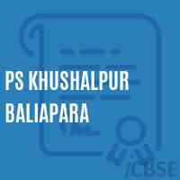 Ps Khushalpur Baliapara Primary School Logo