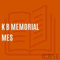K B Memorial Mes Middle School Logo