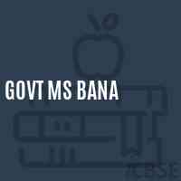 Govt Ms Bana Middle School Logo