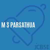 M S Parsathua Middle School Logo