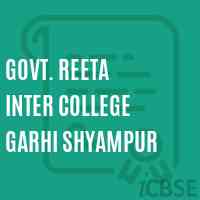 Govt. Reeta Inter College Garhi Shyampur High School Logo
