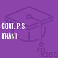 Govt. P.S. Khani Primary School Logo