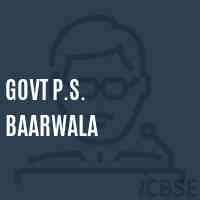 Govt P.S. Baarwala Primary School Logo