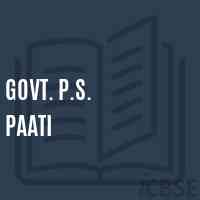 Govt. P.S. Paati Primary School Logo