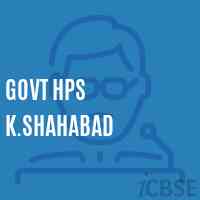 Govt Hps K.Shahabad Middle School Logo