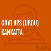 Govt Hps (Urdu) Kankatta Middle School Logo