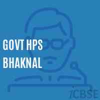 Govt Hps Bhaknal Primary School Logo
