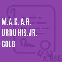M.A.K. A.R. Urdu His.Jr. Colg High School Logo