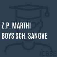Z.P. Marthi Boys Sch. Sangve Primary School Logo