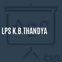 Lps K.B.Thandya Primary School Logo