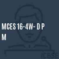 Mces 16-4W- D P M Primary School Logo
