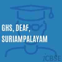 Ghs, Deaf, Suriampalayam Secondary School Logo
