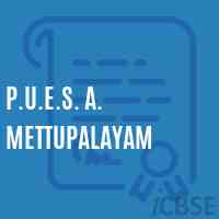 P.U.E.S. A. Mettupalayam Primary School Logo