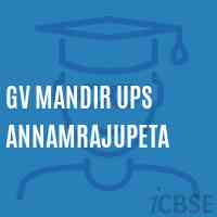 Gv Mandir Ups Annamrajupeta Middle School Logo