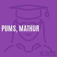 PUMS, Mathur Middle School Logo