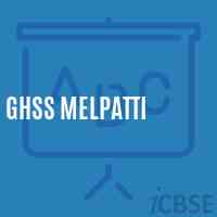 Ghss Melpatti High School Logo