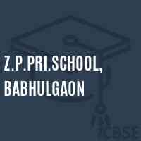 Z.P.Pri.School, Babhulgaon Logo