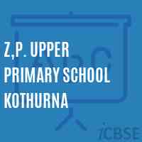 Z,P. Upper Primary School Kothurna Logo