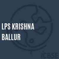 Lps Krishna Ballur Primary School Logo