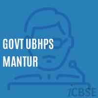 Govt Ubhps Mantur Middle School Logo