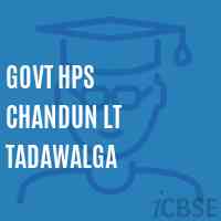 Govt Hps Chandun Lt Tadawalga Middle School Logo
