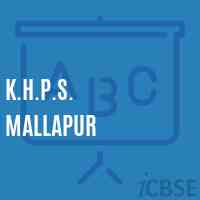 K.H.P.S. Mallapur Middle School Logo