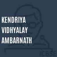 Kendriya Vidhyalay Ambarnath Senior Secondary School Logo