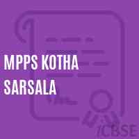 Mpps Kotha Sarsala Primary School Logo