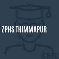 Zphs Thimmapur Secondary School Logo